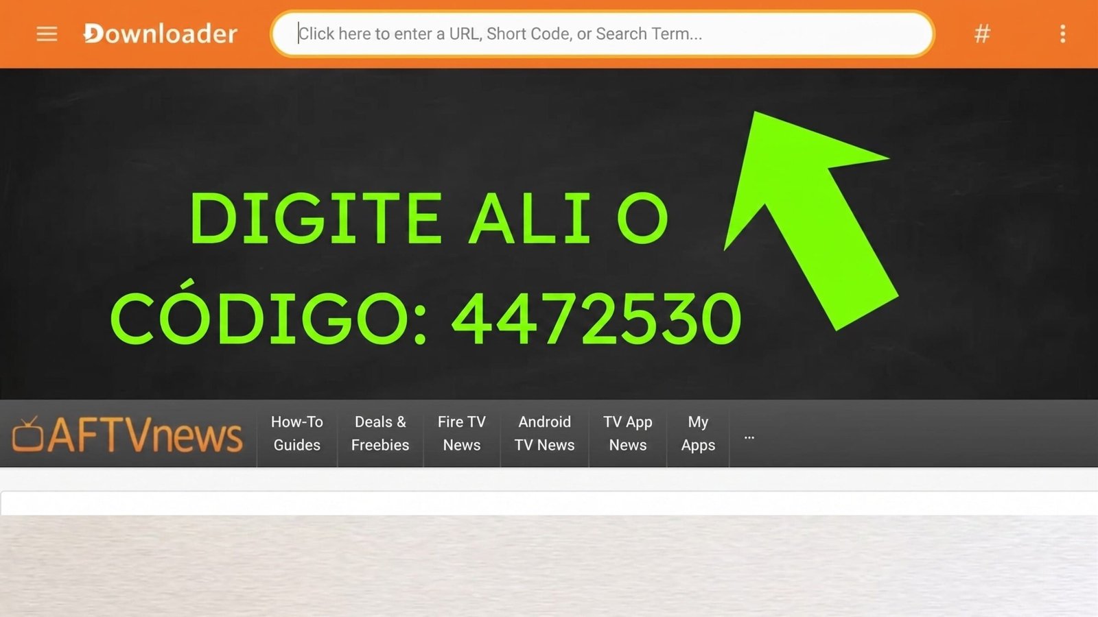Digite o código